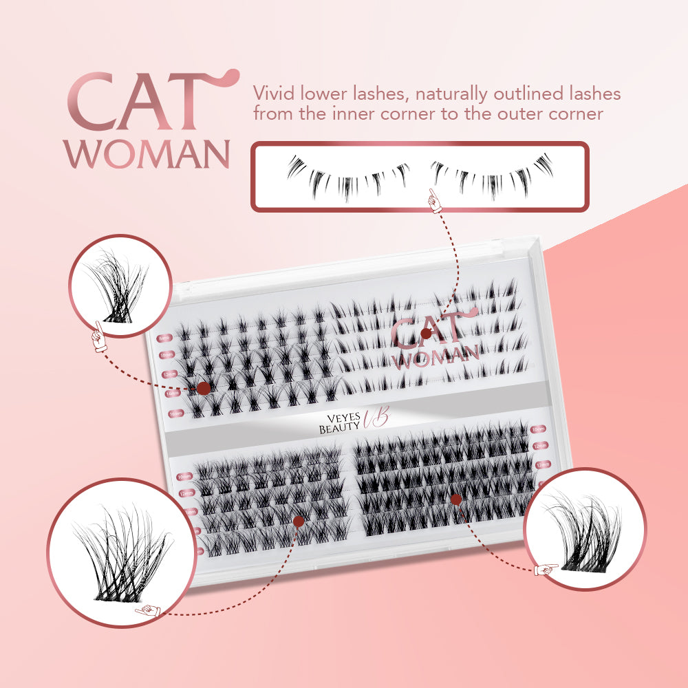 Cat Woman Lash Clusters